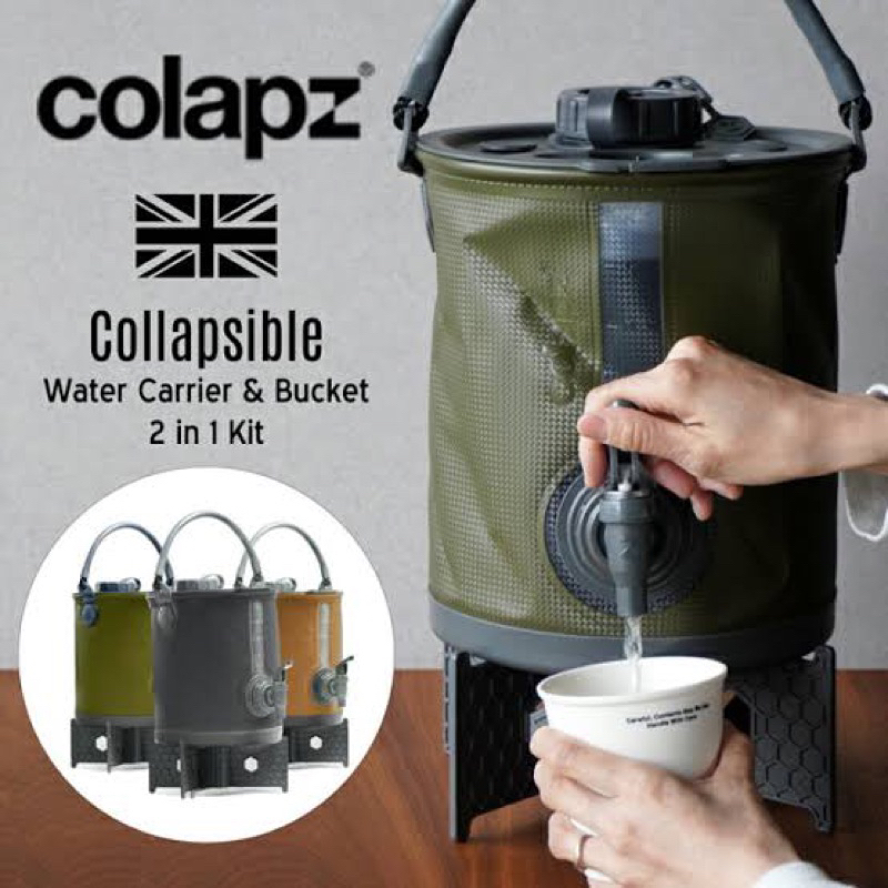 COLAPZ 2in1 Water Carrier & Bucket Folding Jug Carrier​ ถังน้ำพับแบบบิดเกลียว