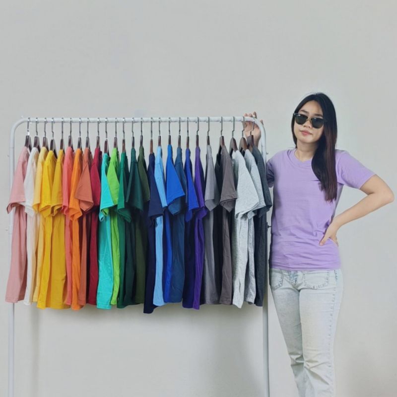 เสื้อยืดคอวีสีพื้นผ้าcotton100%ราคาส่งตั้งแต่ 1 ตัวแรก ราคา ถูกที่สุด ดีลบีเคเค แกลเลอรีภาพที่ 7