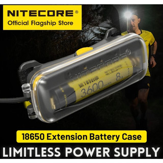 NITECORE 18650เคสแบตเตอรี่ลิเธียมไอออน ที่ชาร์จแบตเตอรี่ลิเธียมแบตสำรองสำหรับ NU40 NU43ไฟหน้า NU50วิ่งปีนเขา