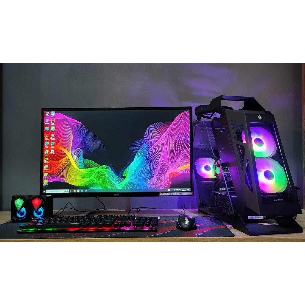 💥คอมเซ็ตสเปคแรง💥 I3 GEN 10 / RAM 16G / GTX1650 / SSD 512G / จอ LED IPS 27 นิ้ว