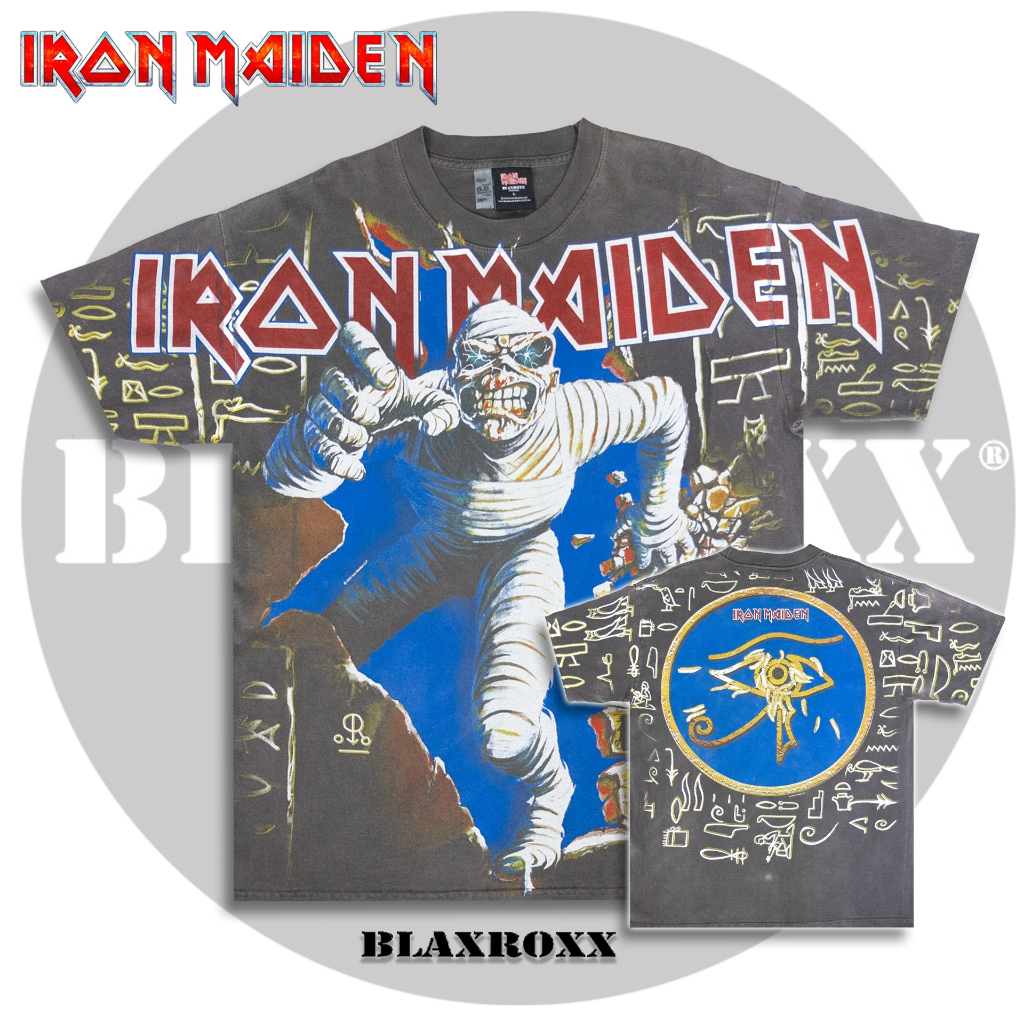 BLAXROXX® | ลิขสิทธิ์แท้ Iron Maiden® | [IRM030-LA] | เสื้อวง OVP สีจม | Los Angeles Apparel