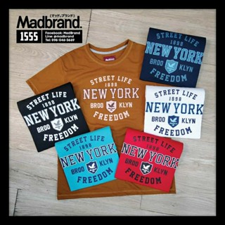 เสื้อยืดMadbrand, ลาย New York - 6 สี, ผ้า COTTON.