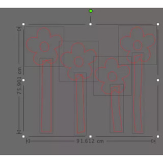 ดอกไม้ขนาดใหญ่ 70cm x 91cm