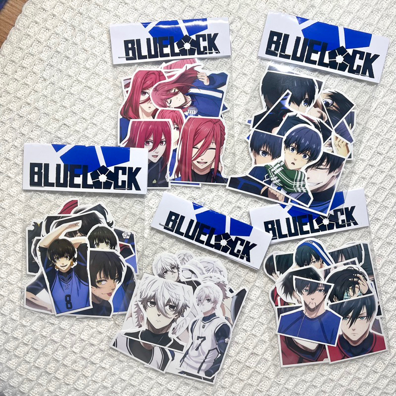 สติ้กเกอร์ กันน้ำ sticker Blue lock ขังดวลแข้ง anime bluelock isagi นางิ บาจิระ ริน