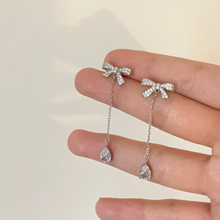 crystal bow - morning.earrings