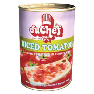 ดูเชฟ มะเขือเทศหั่นเต๋า 4.03 กก - Diced Tomatoes 4.03kg Duchef brand