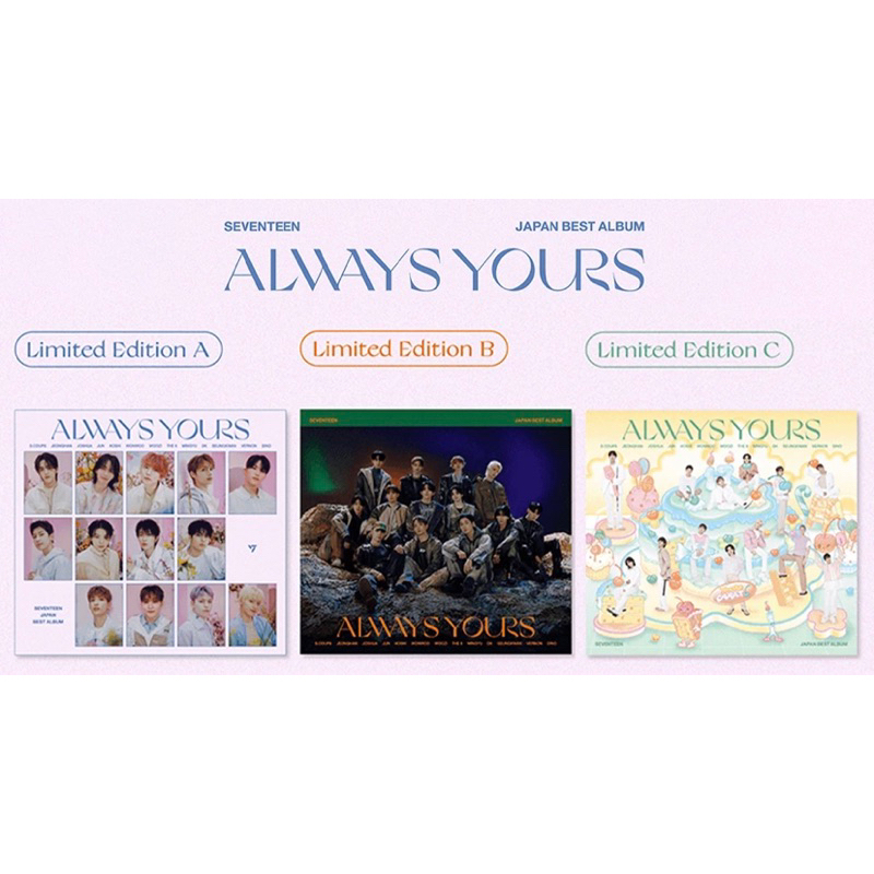 พร้อมส่ง มือ 1 [SEVENTEEN] อัลบั้มญี่ปุ่น JAPAN BEST ALBUM 'ALWAYS YOURS'