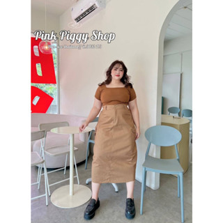 🔥Plussize🔥กระโปรงคนอ้วน🔥 Freesize 34-44