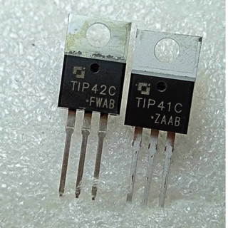 CJ TIP41C TIP42C 100V 6A 2W (แบบไม่ติดฮีตซิ้ง) ทรานซิสเตอร์ ราคาต่อ 1 ตัว