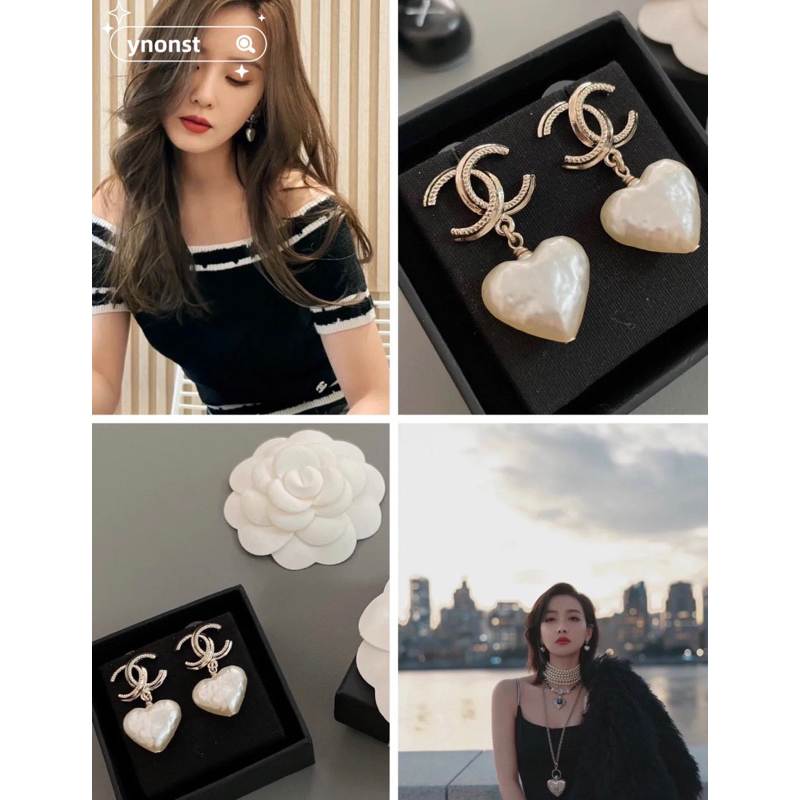 💯  ต่างหู CHANEL ต่างหู CC Drop