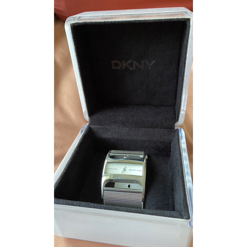DKNY แท้มือสอง Stainless Steel Analogue Luxury Dress Watch W/Mesh Bracelet NY-3718