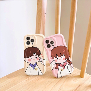 SUNเคสคู่น่ารักๆ เคสไอโฟน คู่รัก กันกระแทกซิลิโคนนุ่มการ์ตูนน่ารัก  เคส11 เคส13/12/14 Plus  Max  Plus X/XR นิ่มกั #2011