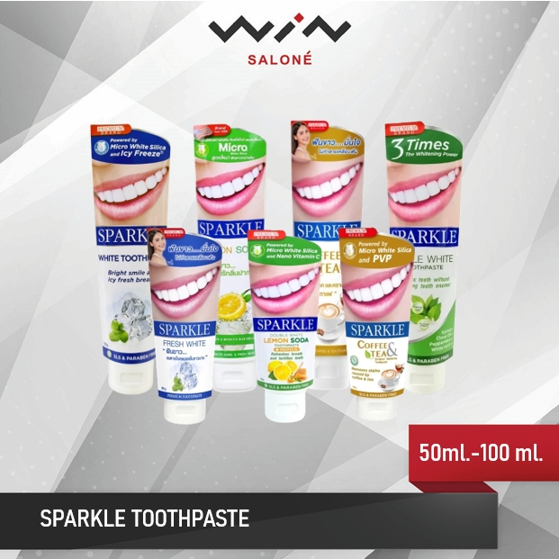 SPARKLE ยาสีฟัน สปาร์คเคิล ช่วยคืนสมดุลสู่ผิวฟัน ขนาด 50 มล.-100 มล