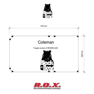 GROUND SHEET FOR COLEMAN TOUGH SCREEN 2 ROOM LDX กราวชีทตรงรุ่น ขนาดเต็มเต็นท์