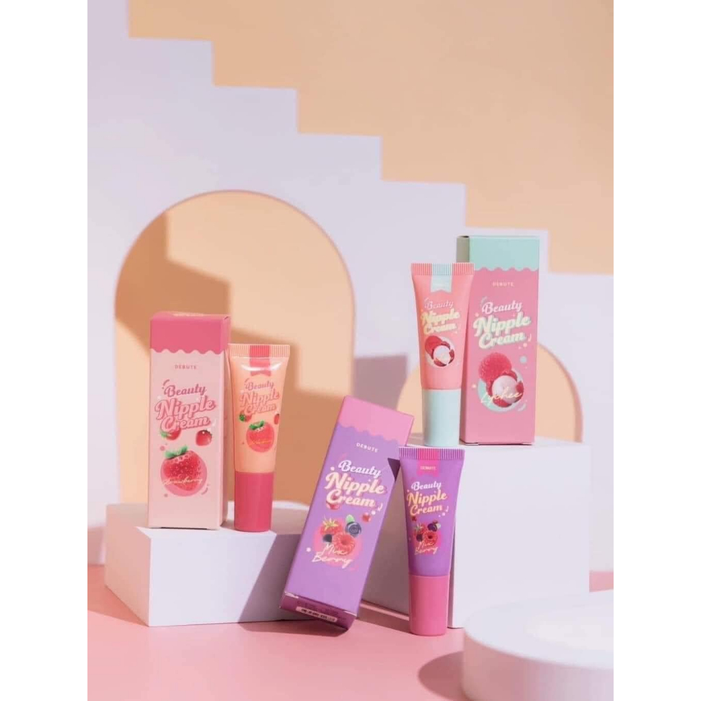 DEBUTE Beauty Nipple Cream ลิปจุก ลิปเดบิวเต้ มี 3 กลิ่น