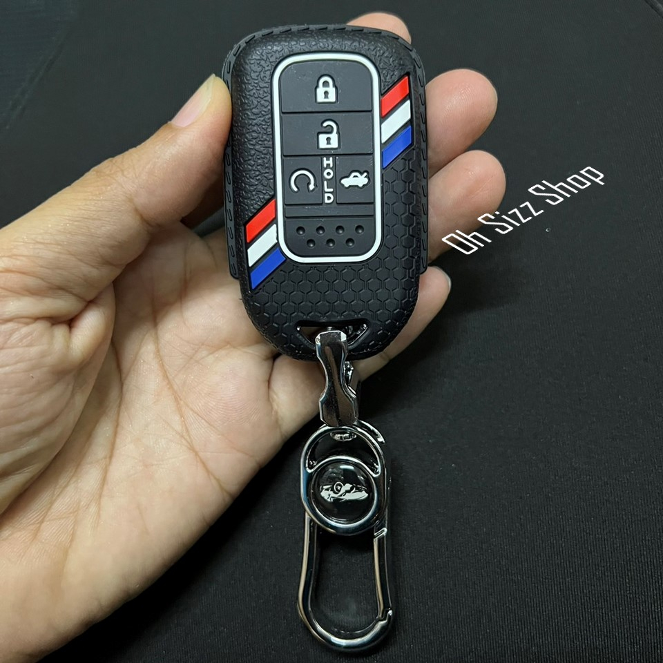เคสรีโมทรถ Honda Smart Key Gen 10 ปุ่มมีสารเรืองแสง (Luminescence 3D Silicone Push button Guard) Key Sets รุ่น ACCORD,