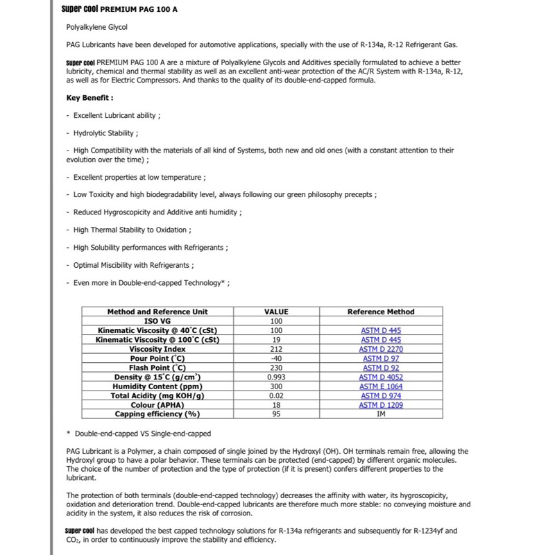 น้ำมันคอมเพรสเซอร์R134aOil9”ผสมสารเรืองแสงเช็ครั่วPAG100ซินเทติกแท้U.S.Aแถมน้ำยาเช็ดรั่ว1หลอด5ml. 021 - รูปที่ 2
