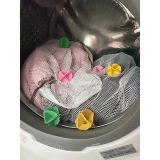 ลูกบอลซักผ้าลูกใหญ่ 4 Dryer Balls ลูกบอลซักผ้าสะอาด นวัตกรรมใหม่ในการซักผ้า ช่วยไม่ให้ผ้าพันกัน