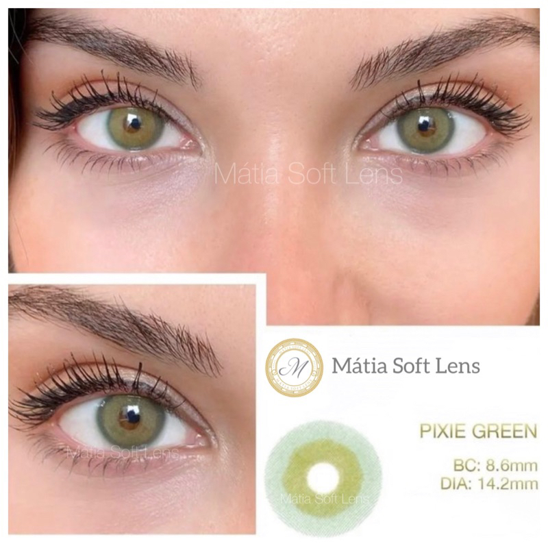 รุ่น Pixie green  คอนแทคเลนส์สายฝอ (มีค่าสายตา)