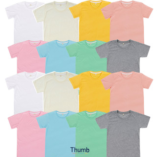 Thumb เสื้อยืด TK สีฟ้า ชมพู มิ้นท์ เทา เหลือง โอรส คอกลม สำหรับงานซับลิเมชั่น งานซับฯ งานรีดร้อน เนื้อดี เกรดส่งออก