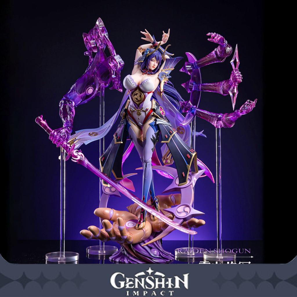 โมเดลฟิกเกอร์ Genshin Impact Raiden Shogun Ningguang, Keqing,Nahida,Zhongli,Hutao,(surprise gift) An