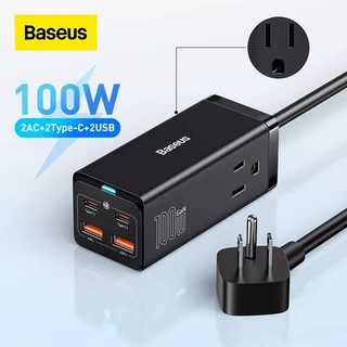 Baseus ที่ชาร์จเร็ว 67W 100W GaN Pro Fast Charger อแดปเตอร์ชาร์จไว หัวชาร์จเร็ว Desktop Power Strip รางปลั๊กไฟ