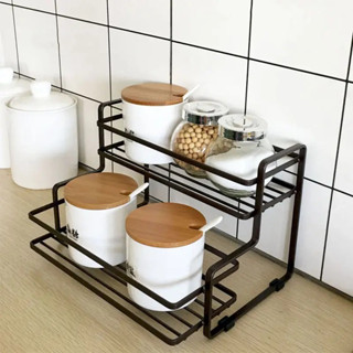 ชั้นวางเครื่องปรุงรสสำหรับใช้ในห้องครัว Kitchen seaconing storage rack