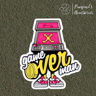 ʕ •ᴥ•ʔ ✿ พร้อมส่ง : เข็มกลัดลาย “GAME OVER MAN” | “GAME OVER MAN” Enamel Brooch Pin.