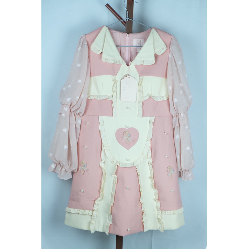 เดรส น้องซากุระชมพูอมพีช Maria Dimond