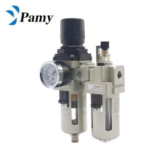 PAMY FRL สีขาว รุ่น AC 2010 3010 4010 5010 ชุดกรองลมดักน้ำ ขนาด 1/4",3/8",1/2" ชุดกรองลม รุ่น 2 ตัว