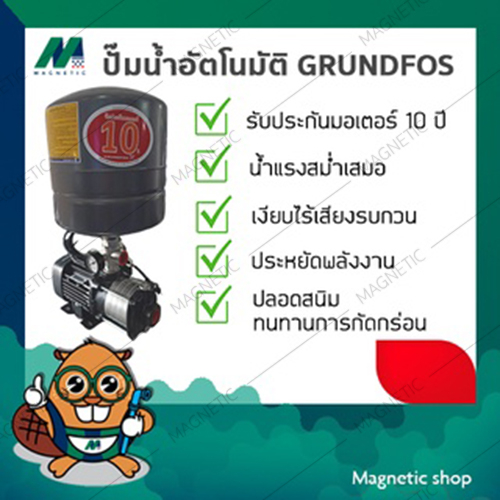 ปั๊มอัตโนมัติ Grundfos กรุนด์ฟอส รุ่นCMB3-37PT ปั๊มน้ำ