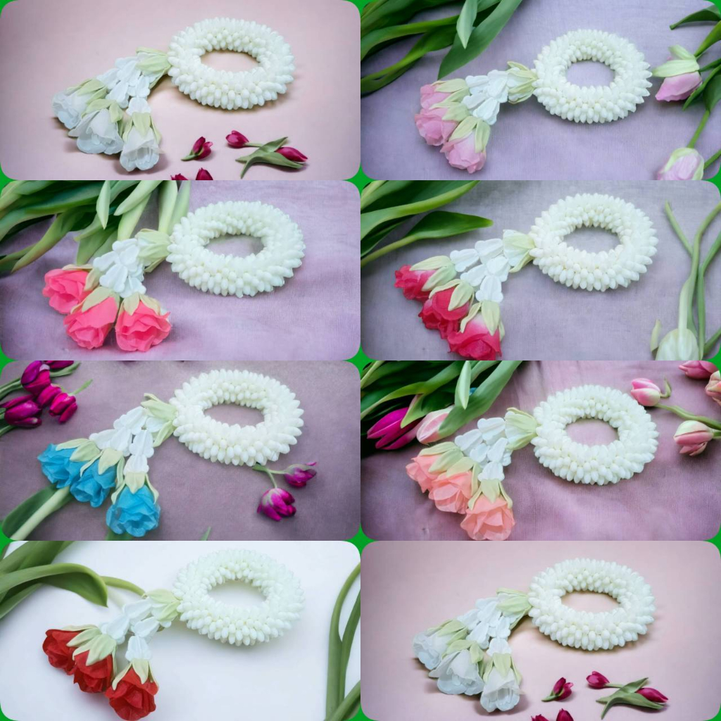 (พร้อมส่ง) มาลัยชำร่วยมะลิวงประดิษฐ์ ขนาดพวง 3นิ้ว