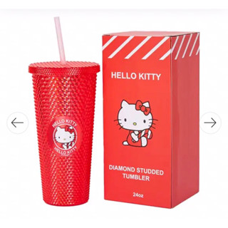 Sanrio Hello Kitty Double Wall Plastic Studded Cold Cup #Red Kitty