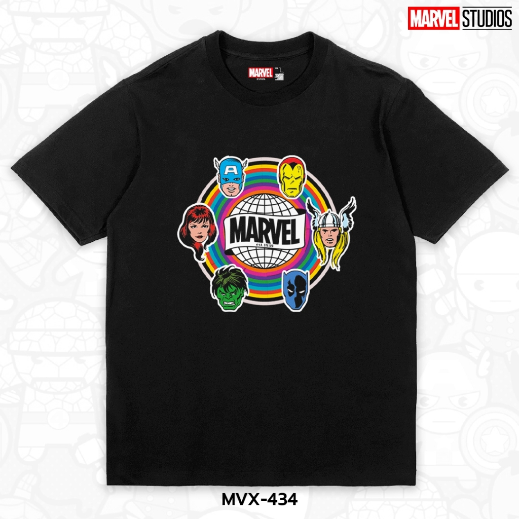 Power 7 Shop เสื้อยืดการ์ตูน ลาย มาร์เวล ลิขสิทธ์แท้ MARVEL COMICS T-SHIRTS (MVX-434)