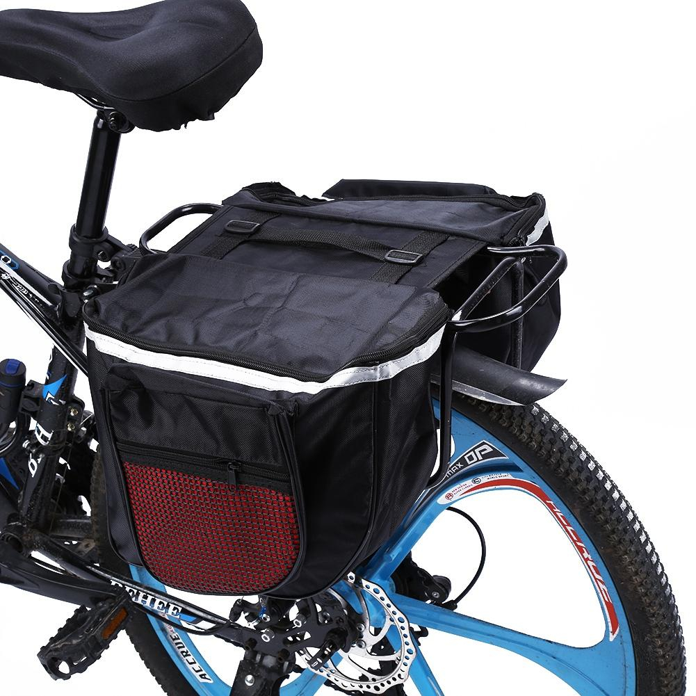 25Lกระเป๋าอาน Bicycle Bag; กันน้ำ Mountain จักรยานจักรยานถนน Rack ด้านหลัง Carrier Trunk กระเป๋าpannier