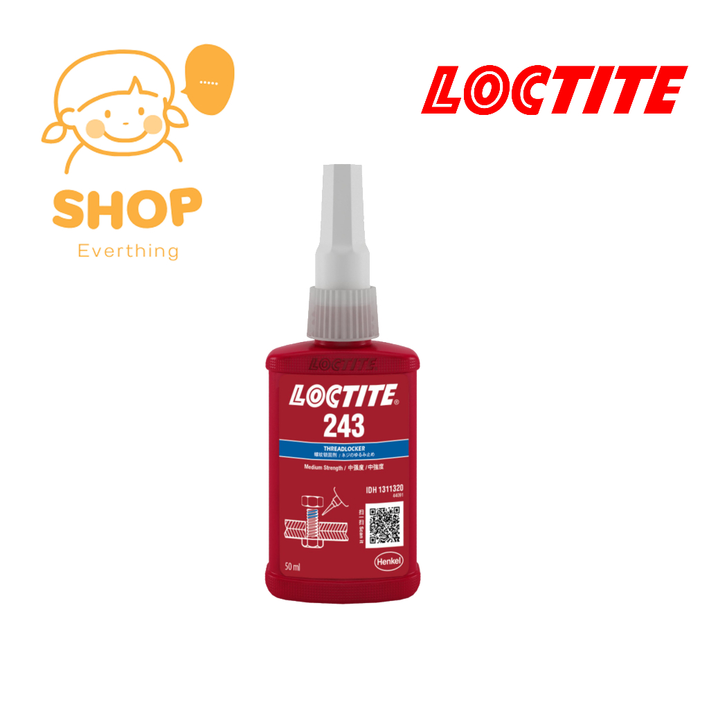 Loctite 243 – น้ำยาล็อคเกลียว loctite 243 (แรงยึดปานกลาง) ขนาด 10, 50,  ml.