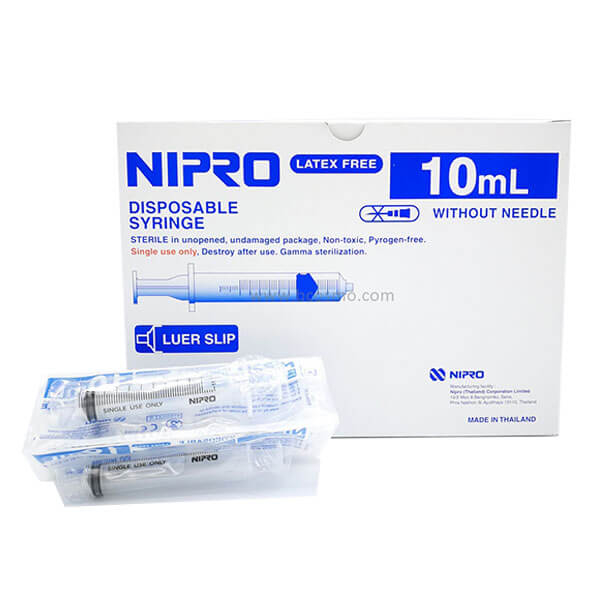 (ส่งจากร้านยา) Nipro Syringe 10 ml ยกกล่องคุ้มมากๆ