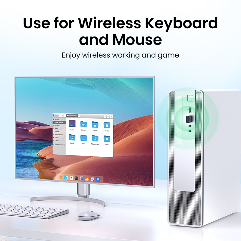 UGREEN รุ่น 90225 USB Bluetooth 5.3 Adapter Receiver Transmitter ตัวรับ-ส่ง สัญญาณบลูทูธ