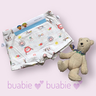 กางเกงในแบบขาสั้น กางเกงในกันโป๊เด็กผู้หญิง 2-10 ขวบ สีขาวพิ…