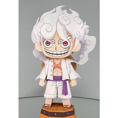 LUFFY GEAR 5 New (โมเดลกระดาษวันพีช ลูฟี่ ร่างเทพ เกียร์ 5 ) ONE PIECE (มีกล่อง) พร้อมส่ง งานสะสม งานฝีมือ พร้อมส่ง
