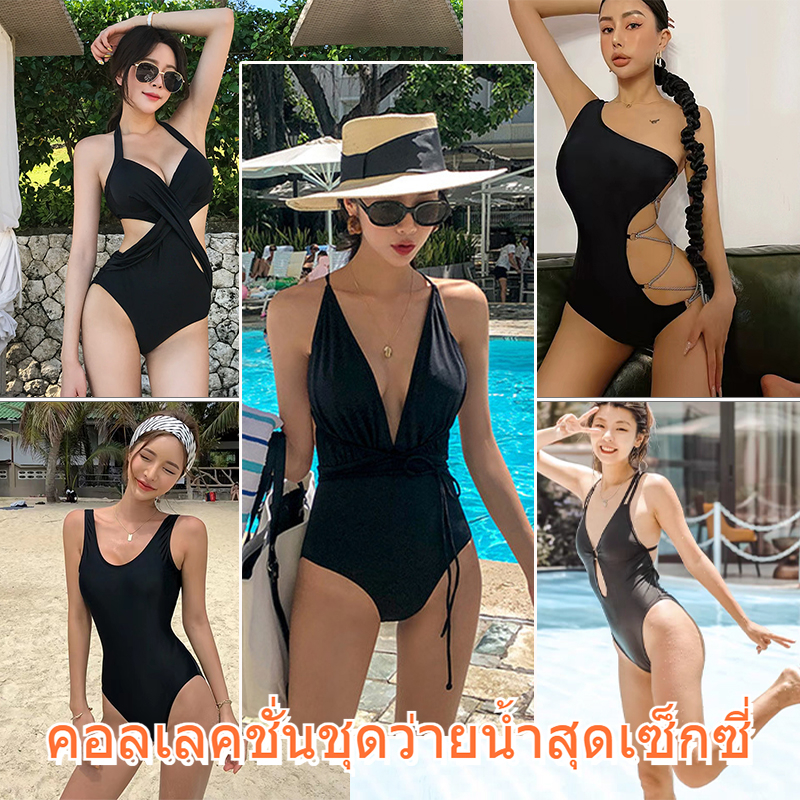 ชุดว่ายน้ำ เซ็กซี่ แฟชั่นสไตล์เกาหลี คนดังทางอินเทอร์เน็ต ว่ายน้ำ สปา บิกินี่ ชุดว่ายน้ำวันพีช#0000