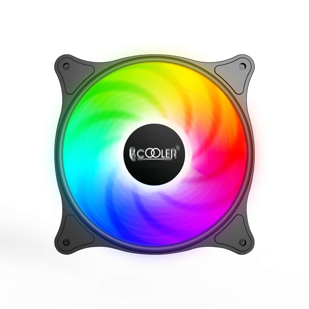 พัดลมเคส PC Cooler FX-120 RGB Fixed Color 120mm Fan Case พัดลมคอม มีไฟ