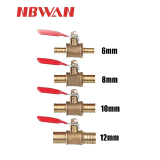 NBWAN วาล์วน้ำมัน ทองเหลือง หางปลาคู่ ขนาด 6 8 10 12 มม.