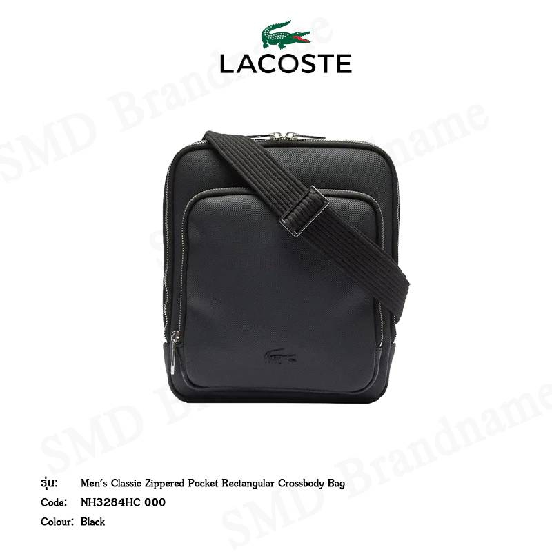 Lacoste กระเป๋าสะพายข้าง รุ่น Men's Classic Zippered Pocket Rectangular Crossbody Bag Code: NH3284HC 000