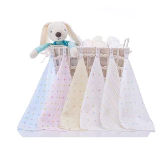 Iflin Baby - ผ้าเช็ดปาก ผ้าอาบน้ำและผ้าอเนกประสงค์ใยไผ่ - ขนาด 10×12 นิ้ว มี 6 ผืน / กล่อง