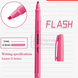 Stabilo Flash ปากกาไฮไลท์ ดีไซน์แบบปากกา ปากกาเน้นข้อความ นีออน สตาร์บิโล