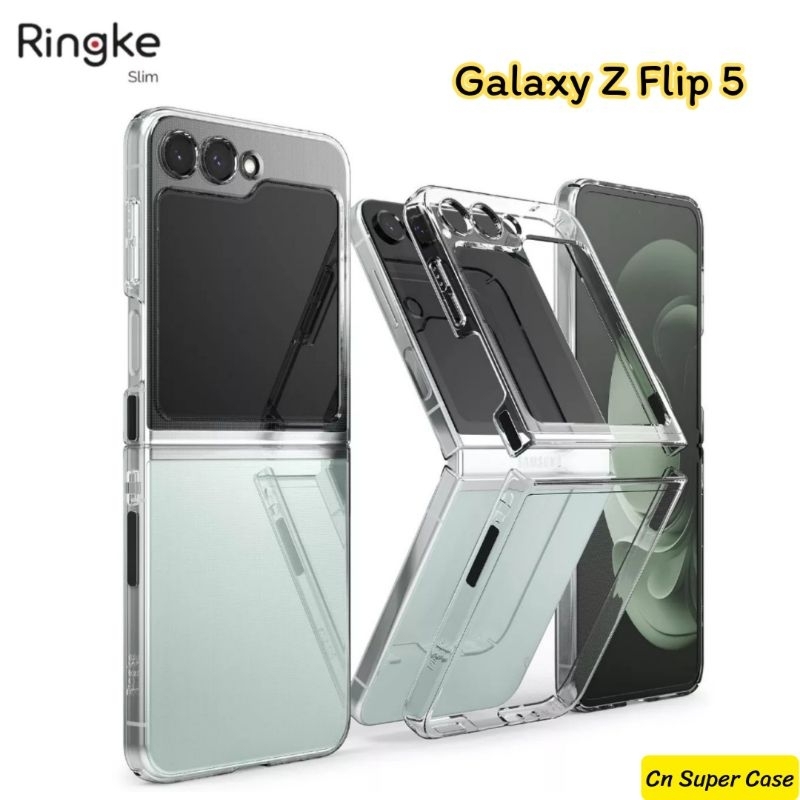 [Galaxy Z Flip 5] Ringke Fusion เคส Samsung Z Flip 5/Flip5 รุ่น Slim เคสกันกระแทก แบบบาง หลังใส Crystal พร้อมส่งไทย