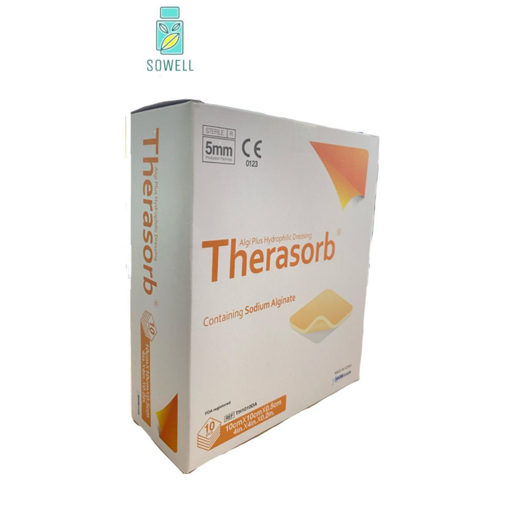 Therasorb แผ่นปิดแผลกดทับ แผ่นซึมซับของเหลวจากแผล ป้องกันเชื้อโรคเข้าแผล ห่อ 1 ชิ้น