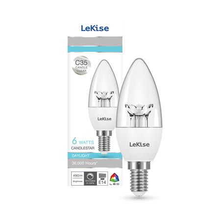 หลอด LED จำปา ใส LEKISE 6W เดย์ไลท์