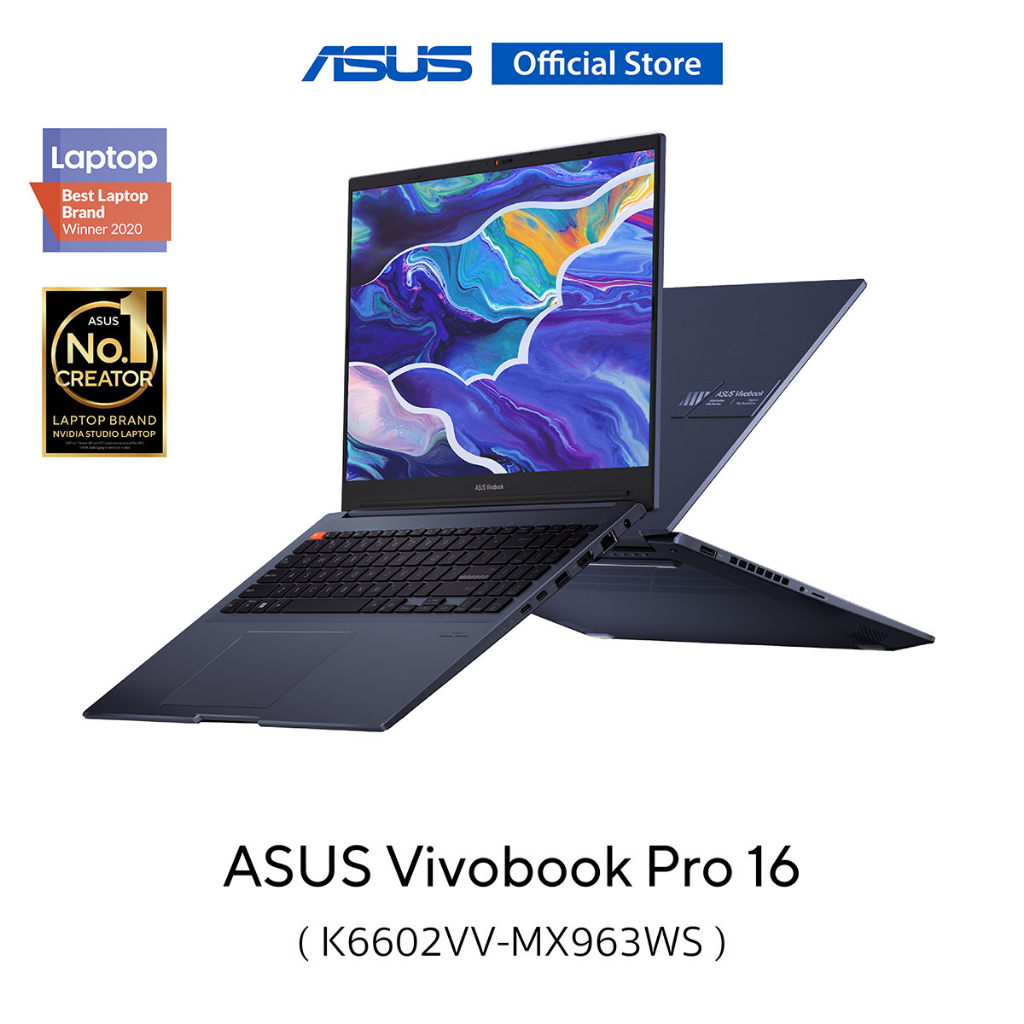 ASUS VivoBook Pro 16 OLED (K6602VV-MX963WS), 16 inch, 3.2K OLED,  i9-13900H, DDR5 16GB, 1TB M.2 PCIe